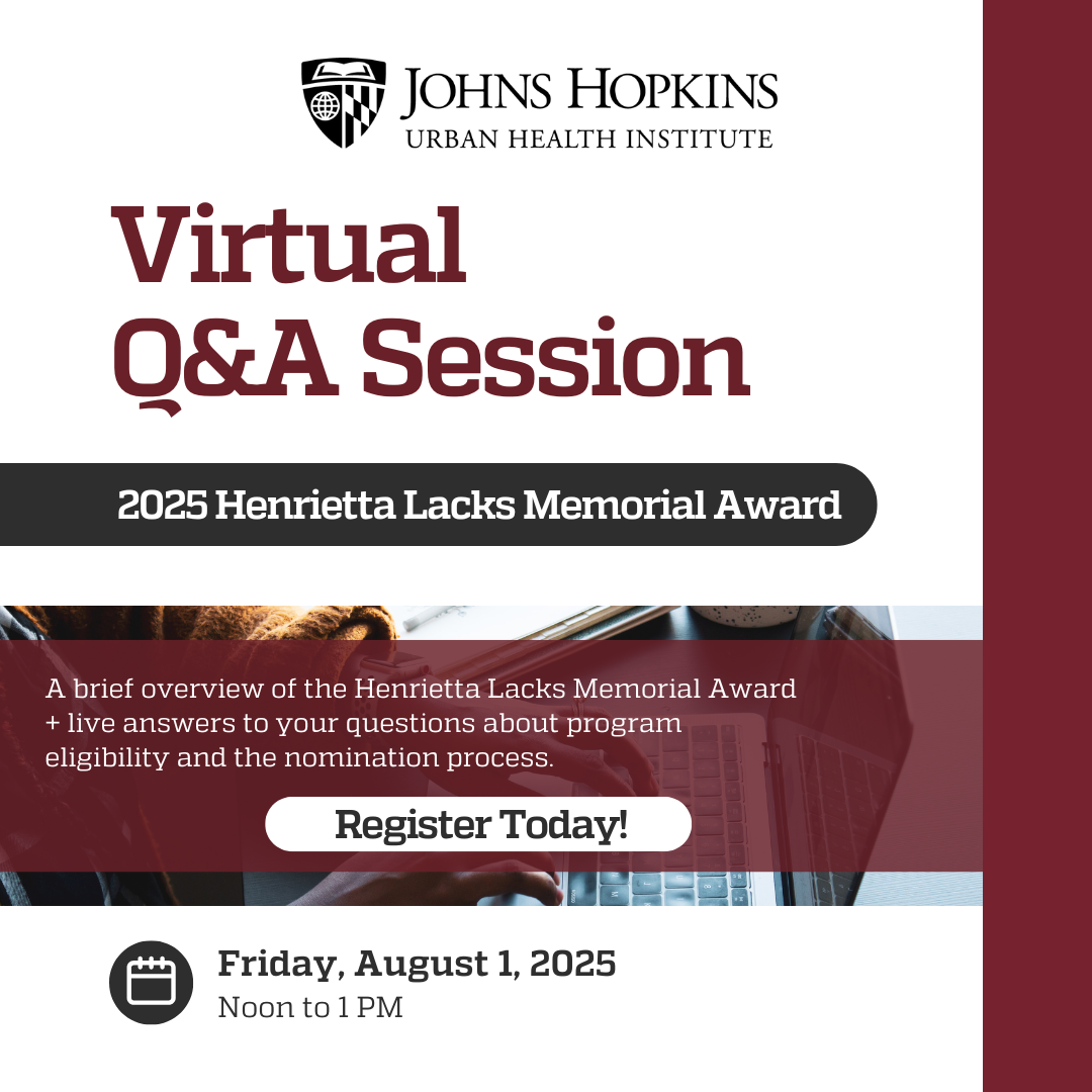 Virtual Q&A Session for the 2025 Henrietta Lacks Memorial Award flyer Virtual Q&A Session for the 2025 Henrietta Lacks Memorial Award flyer