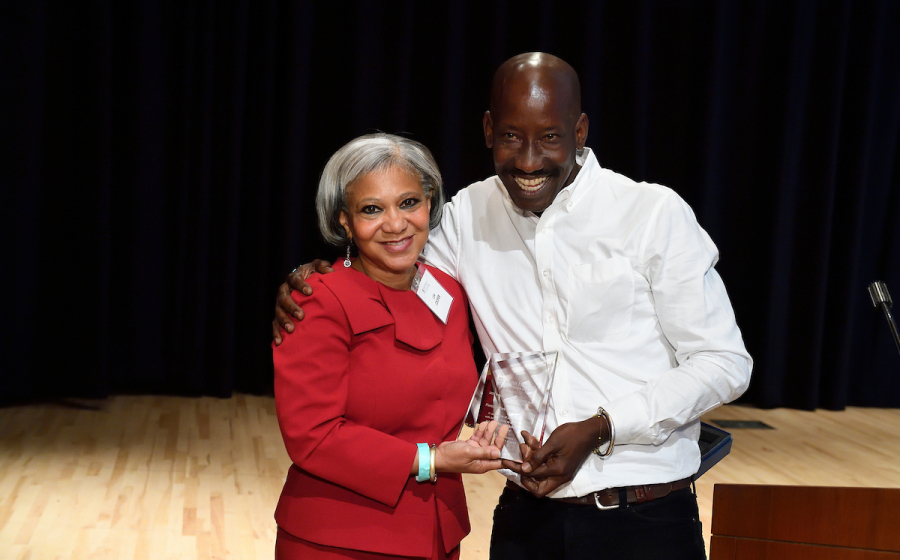 Dr. Lisa Cooper and Farmer Chippy