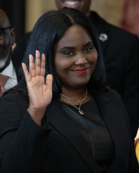 Agzja being sworn in. Agzja being sworn in.