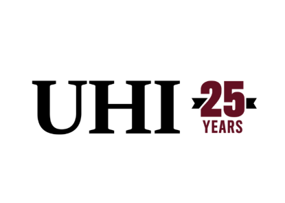 UHI25Years Mark_White background